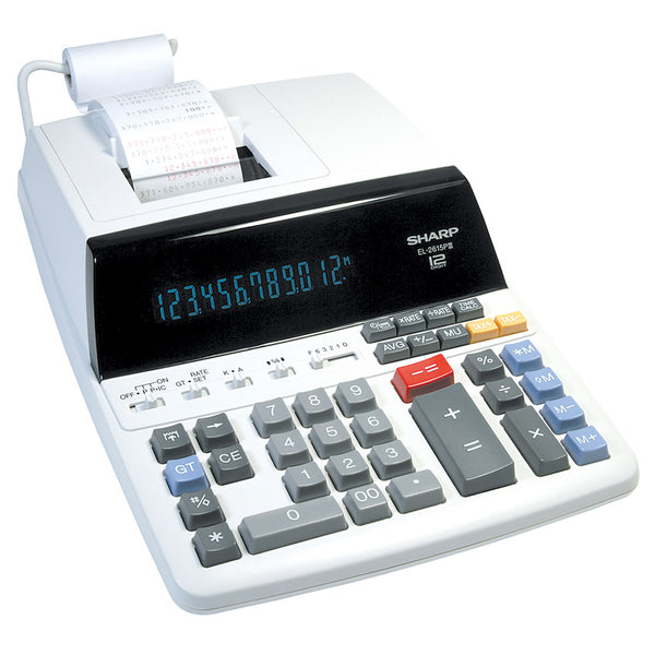 Sharp Calculatrice imprimante de table, 12 chiffres (EL2615PIII) - S.O.S Cartouches inc.