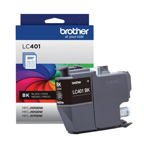 Brother Genuine LC401BK Standard Yield Black Ink Cartridge