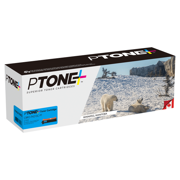 Ptone® – Cartouche toner TN-210 cyan rendement standard (TN210C) – Qualité Supérieur. - S.O.S Cartouches inc.