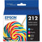 Epson® – Cartouches d'encre noire & trois couleurs 212 paq./4 (T212120BCS) - S.O.S Cartouches inc.