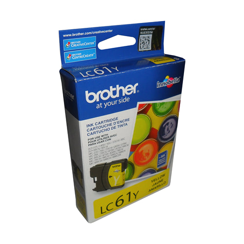 Brother® – Cartouche d'encre LC-61 jaune rendement stantard (LC61YS) - S.O.S Cartouches inc.