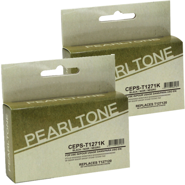 Pearltone® – Cartouche d'encre 127 noire rendement très élevé paq.2 (T127120D2) – Modèle économique. - S.O.S Cartouches inc.