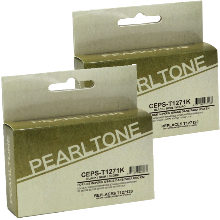 Pearltone® – Cartouche d'encre 127 noire rendement très élevé paq.2 (T127120D2) – Modèle économique. - S.O.S Cartouches inc.