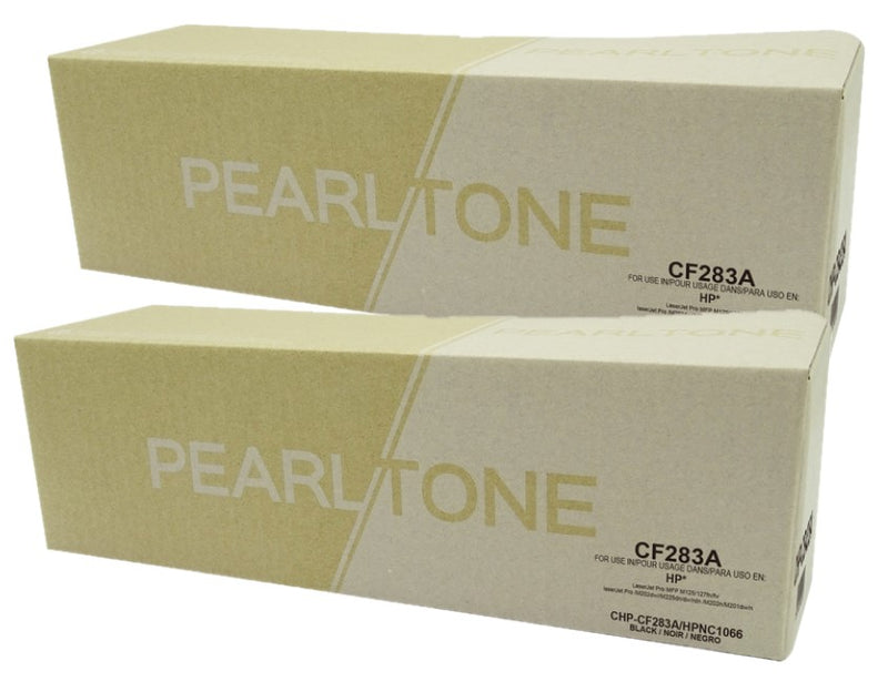 Pearltone® – Cartouche toner 83A noire rendement standard paq.2 (CF283AD) – Modèle économique. - S.O.S Cartouches inc.