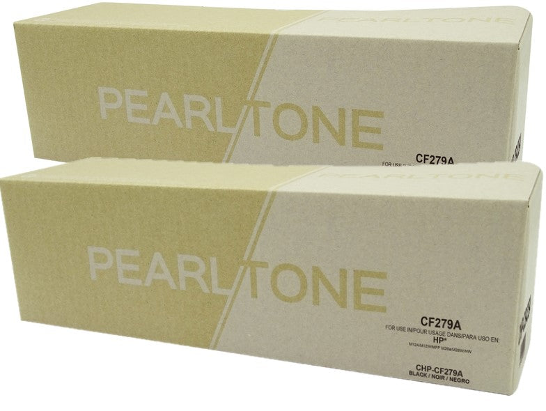 Pearltone® – Cartouche toner 79A noire rendement standard paq.2 (CF279AD) – Modèle économique. - S.O.S Cartouches inc.