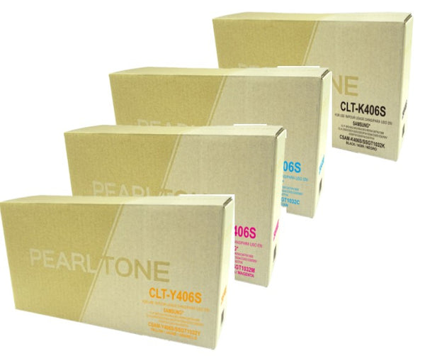 Pearltone® – Cartouche toner CLT-406 BK/C/M/Y rendement standard paq.4 (CLT406CL4) – Modèle économique. - S.O.S Cartouches inc.