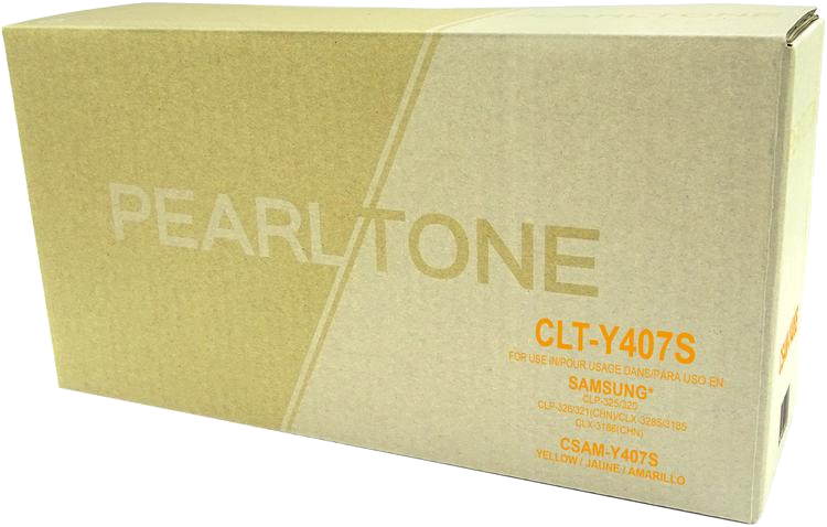 Pearltone® –  Cartouche toner CLT-Y407S jaune rendement standard (CLTY407) – Modèle économique. - S.O.S Cartouches inc.