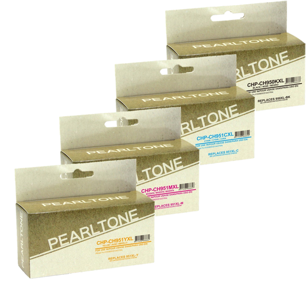 Pearltone® – Cartouche d'encre 950-951XL BK/C/M/Y rendement élevé paq.4 (HP950951XLCL4) – Modèle économique. - S.O.S Cartouches inc.