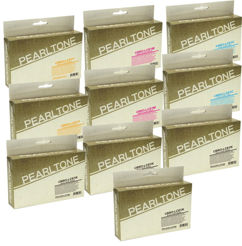 Pearltone® – Cartouche d'encre LC-61 4BK/2C/2M/2Y rendement standard paq.10 (LC61CL10) – Modèle économique. - S.O.S Cartouches inc.