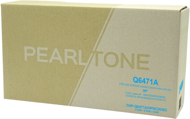 Pearltone® – Cartouche toner 501A cyan rendement standard (Q6471A) – Modèle économique. - S.O.S Cartouches inc.