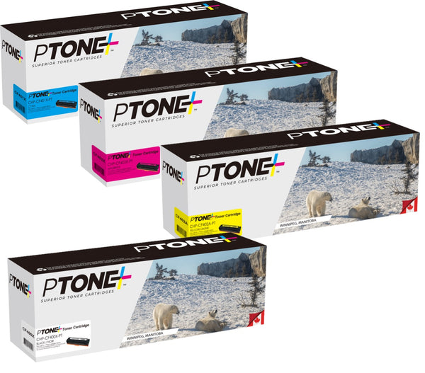 Ptone® – Cartouche toner 201X BK/C/M/Y rendement élevé paq.4 (201XCL4) – Qualité Supérieur. - S.O.S Cartouches inc.