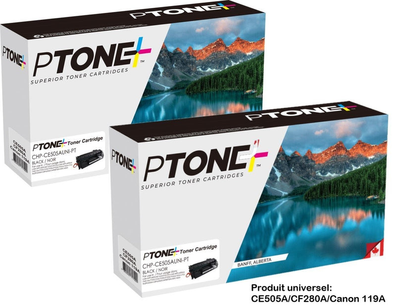 Ptone® – Cartouche toner 119 noire rendement standard paq.2 (3479B001AA2) – Qualité Supérieur. - S.O.S Cartouches inc.