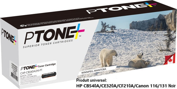Ptone® – Cartouche toner 125A noire rendement standard (CB540A) – Qualité Supérieur. - S.O.S Cartouches inc.