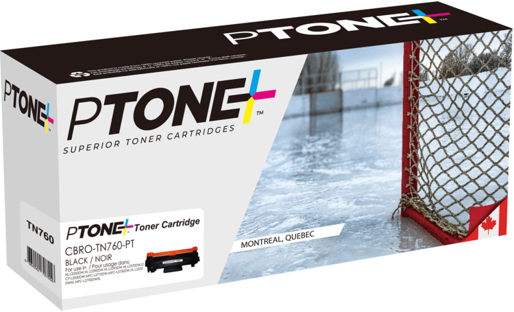 Ptone® – Cartouche toner TN-760 noire rendement élevé (TN760BK) – Qualité Supérieur. - S.O.S Cartouches inc.